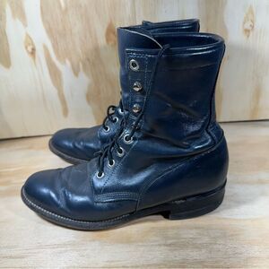 Justin Boots  Black Vintage Ankle Boots Women’s Size 6.5 B